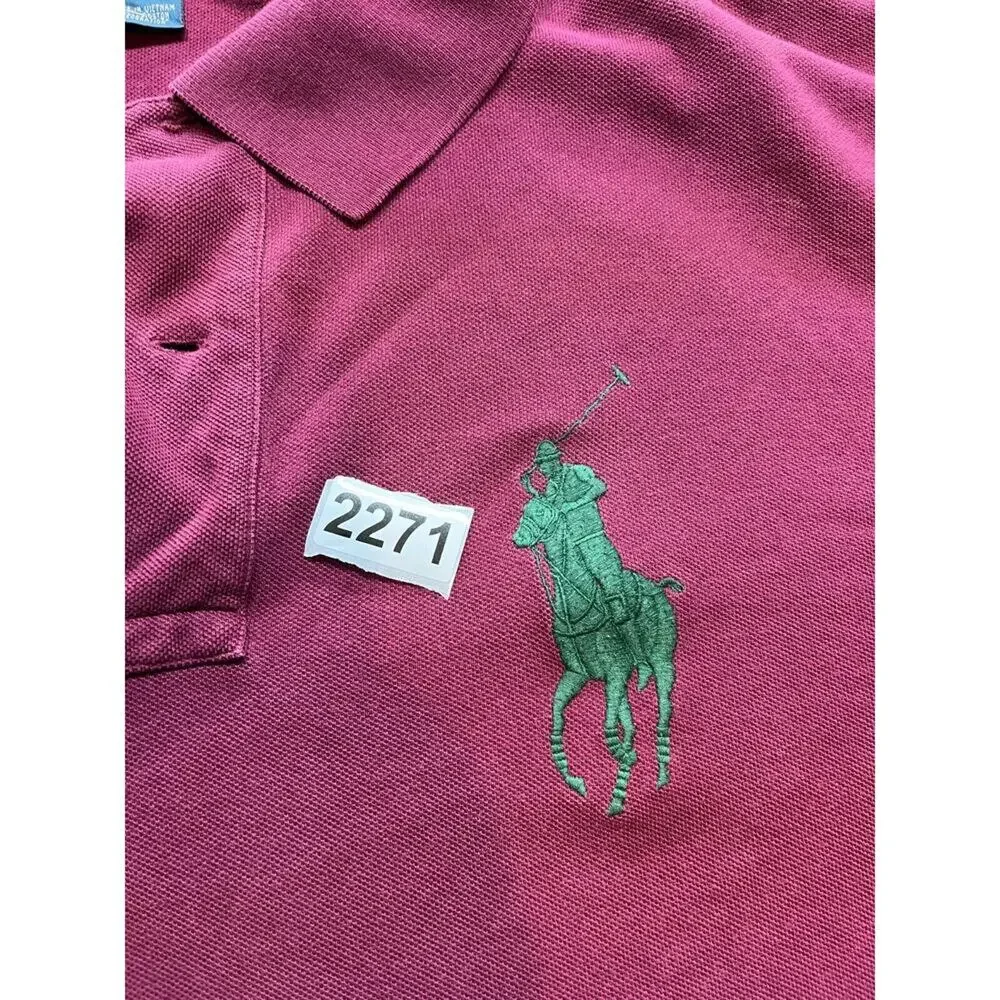 Ralph Lauren Polo Shirt Mens 3xlt XXXLT Tall Big Red Short Sleeve Large Pony‎